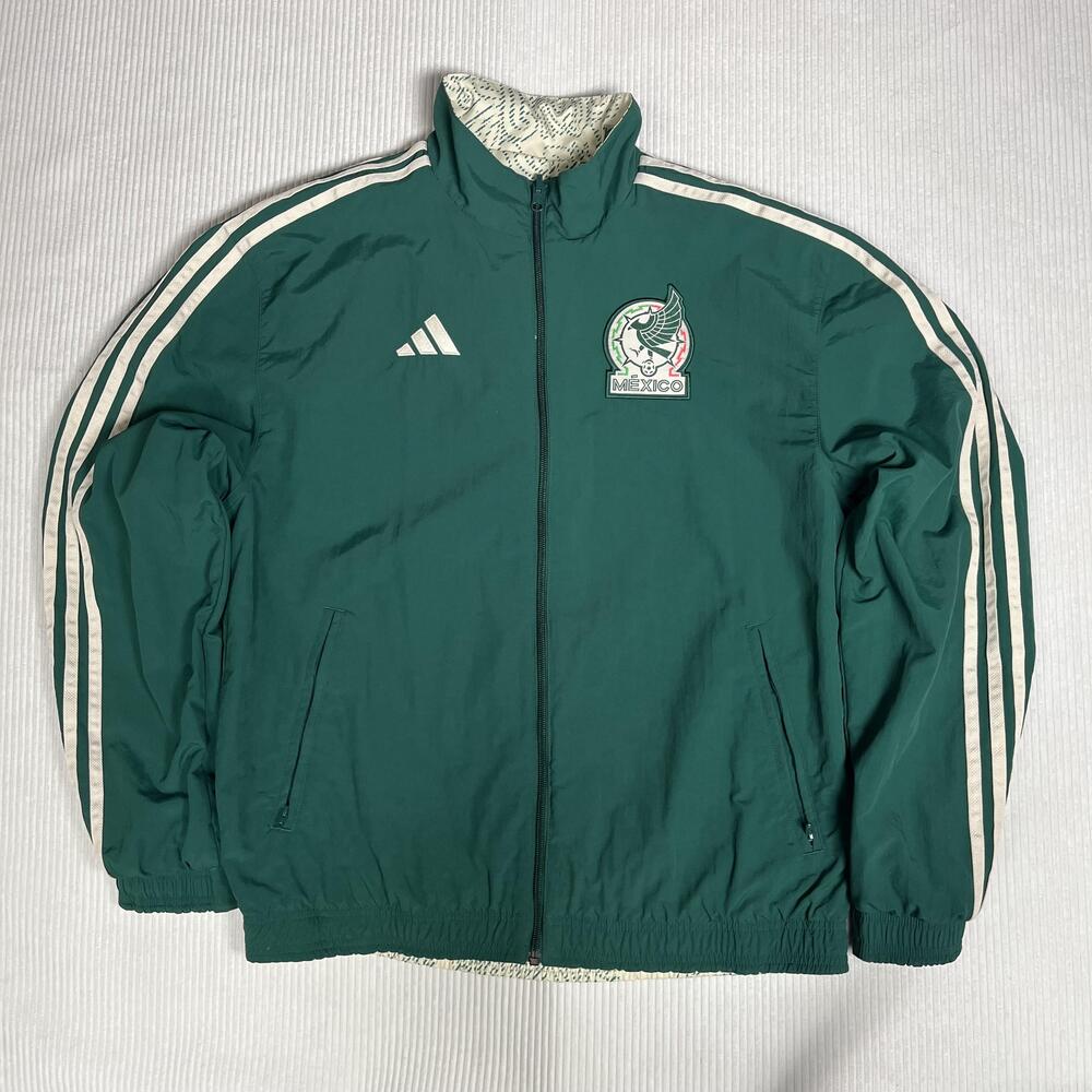 Mexico National Team Jacket Mens Medium Green Soccer Football Adidas HF1439